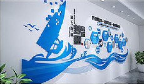 颍上海浪主题文化墙如何设计？