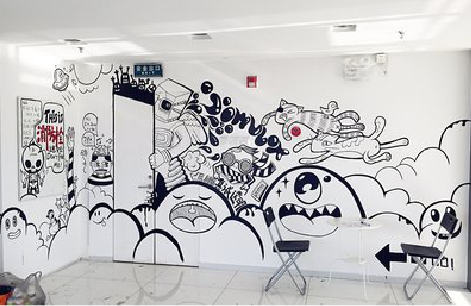 颍上手绘墙并非传统涂鸦。